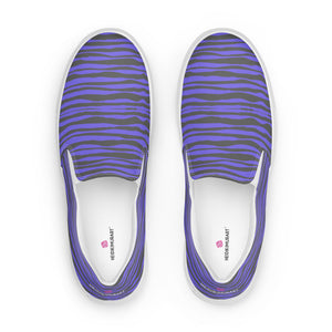 Pink Striped Women's Slip On, Women’s slip-on canvas shoes