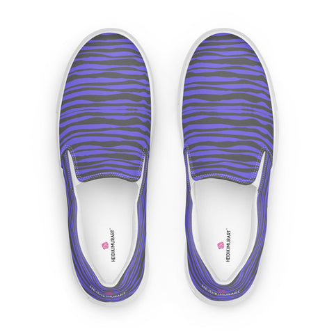 Pink Striped Women's Slip On, Women’s slip-on canvas shoes