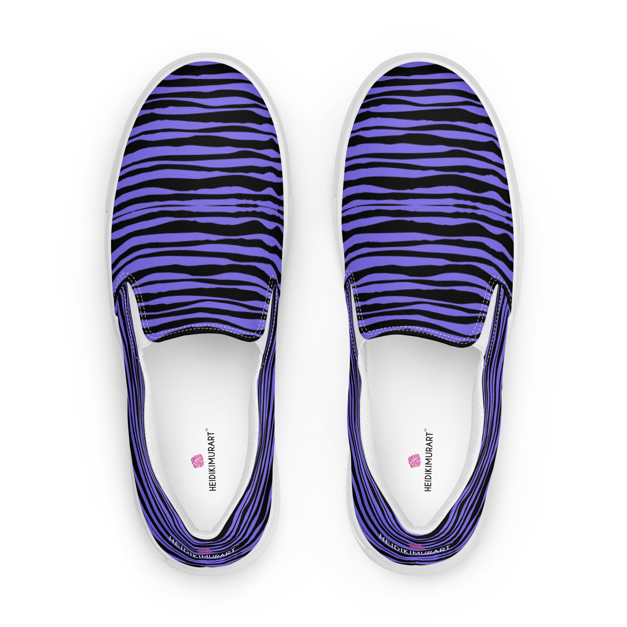 Pink Striped Women's Slip On, Women’s slip-on canvas shoes