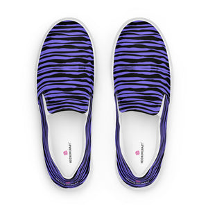 Pink Striped Women's Slip On, Women’s slip-on canvas shoes