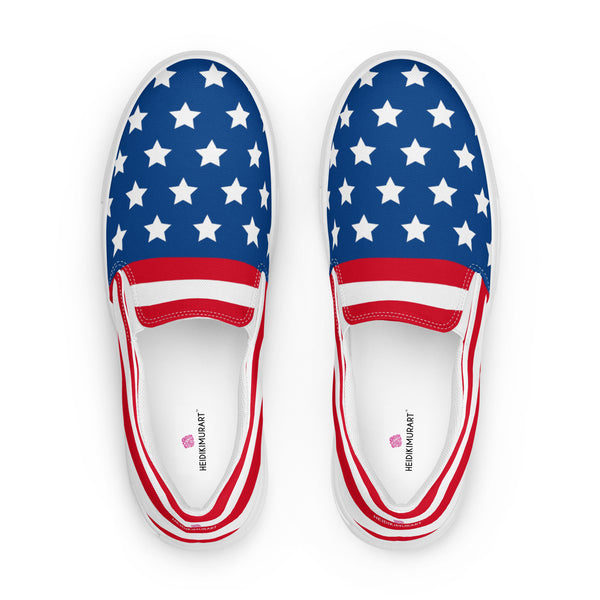 July 4th Women's Slip Ons, Women’s slip-on canvas shoes