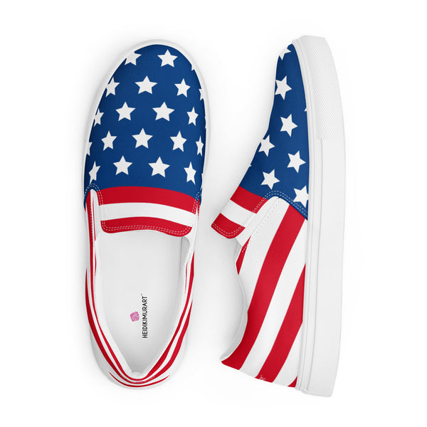 July 4th Women's Slip Ons, Women’s slip-on canvas shoes