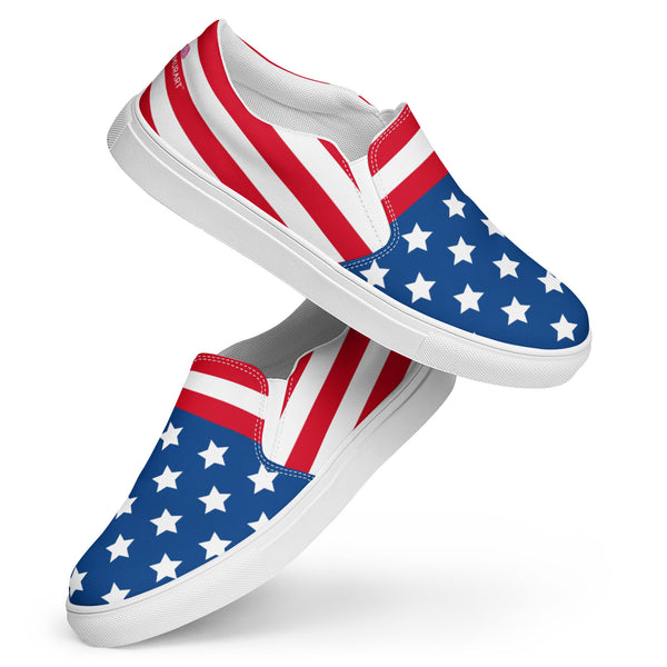 July 4th Women's Slip Ons, Women’s slip-on canvas shoes