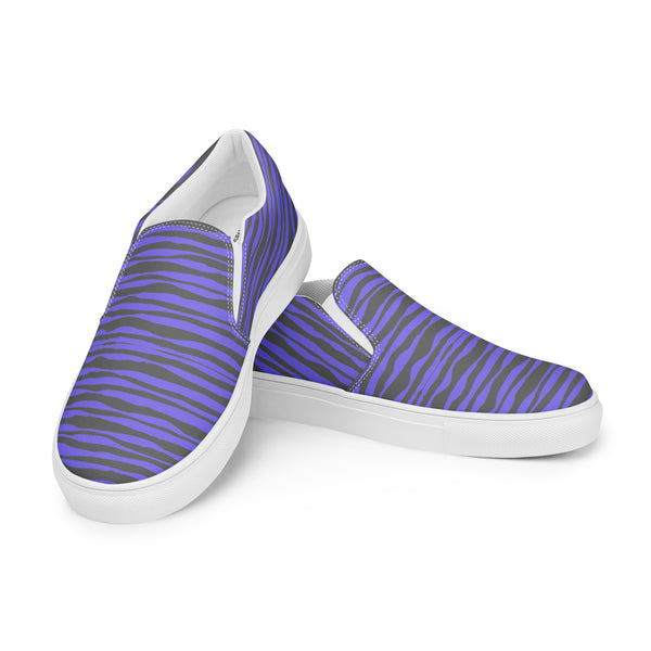 Pink Striped Women's Slip On, Women’s slip-on canvas shoes