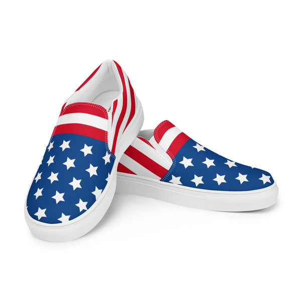 July 4th Women's Slip Ons, Women’s slip-on canvas shoes