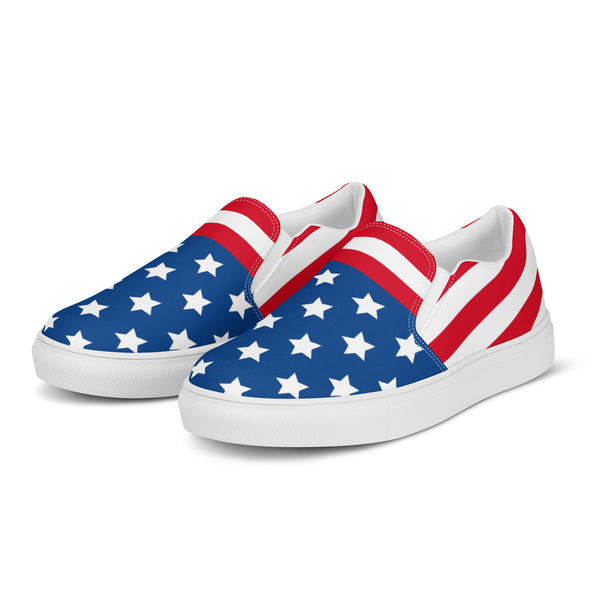 July 4th Women's Slip Ons, Women’s slip-on canvas shoes