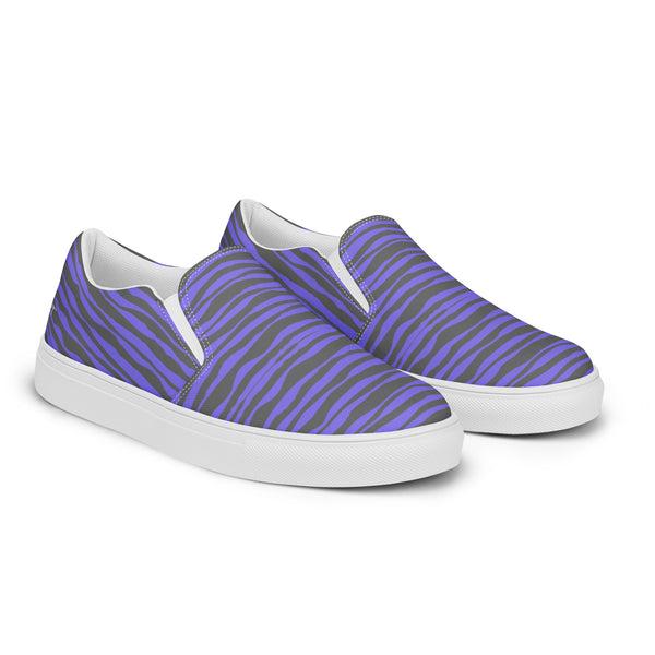 Pink Striped Women's Slip On, Women’s slip-on canvas shoes