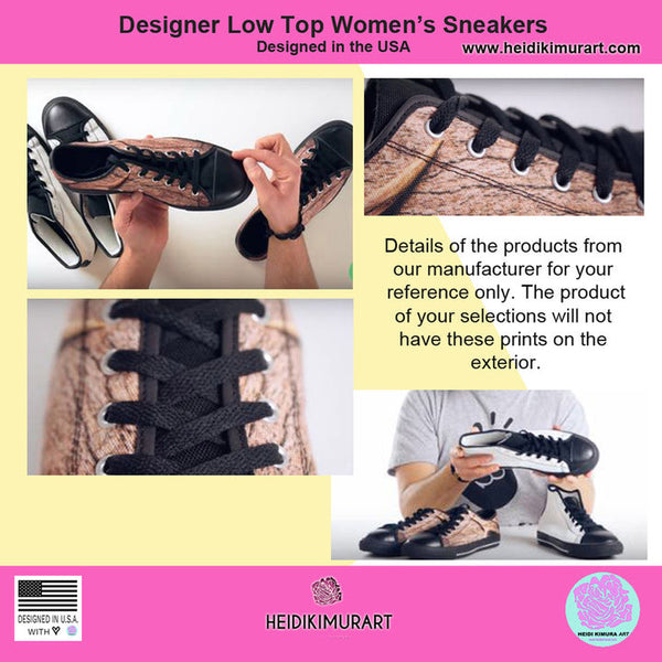 Orange Tiger Print Women's Sneakers, Animal Print Premium Quality Ladies' Canvas Tennis Shoes